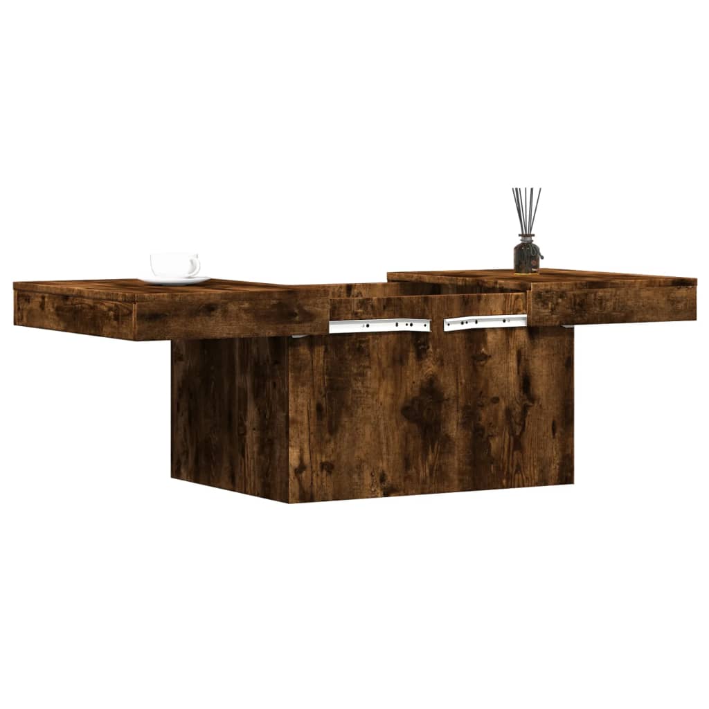 vidaXL Măsuță de cafea, stejar fumuriu, 100x55x40 cm, lemn prelucrat vidaXL Măsuță de cafea, stejar fumuriu, 100x55x40 cm, lemn prelucrat