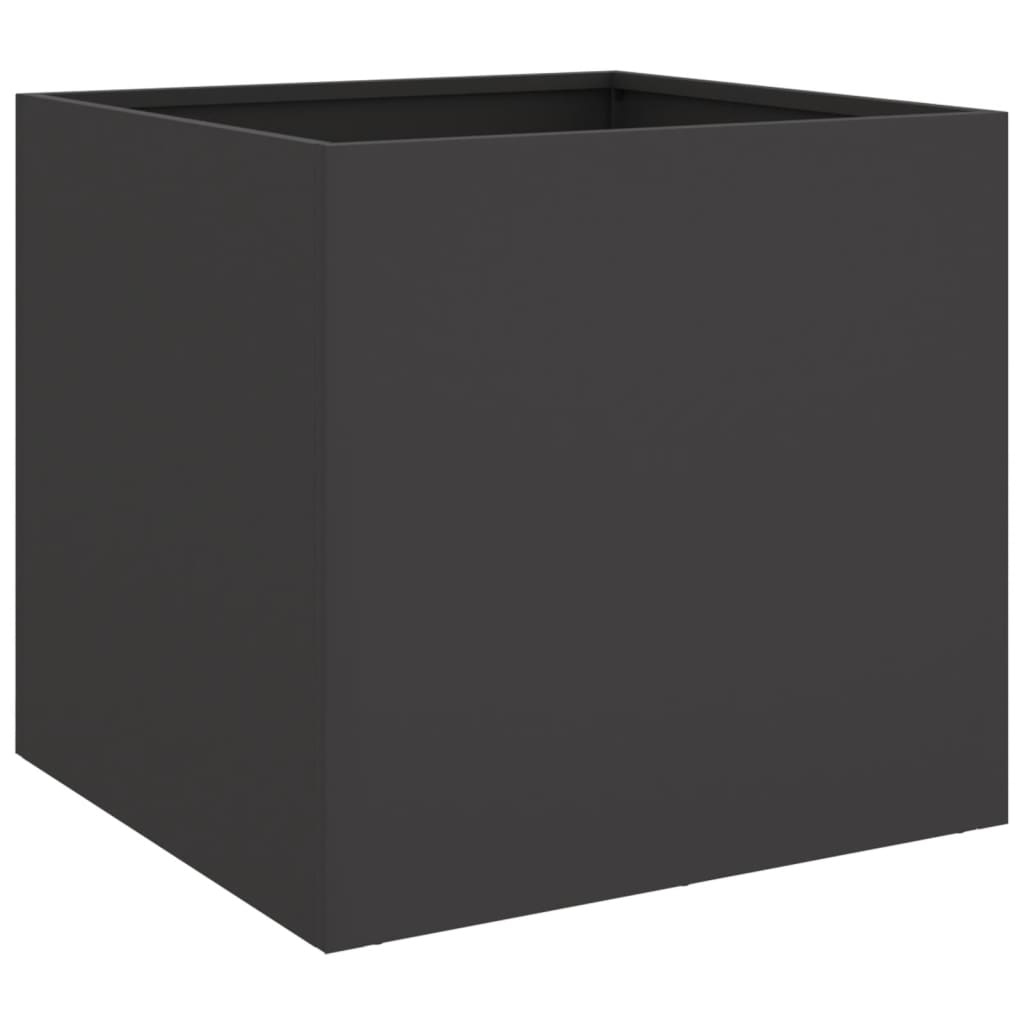 vidaXL Jardinieră, negru, 42x40x39 cm, oțel vidaXL Jardinieră, negru, 42x40x39 cm, oțel