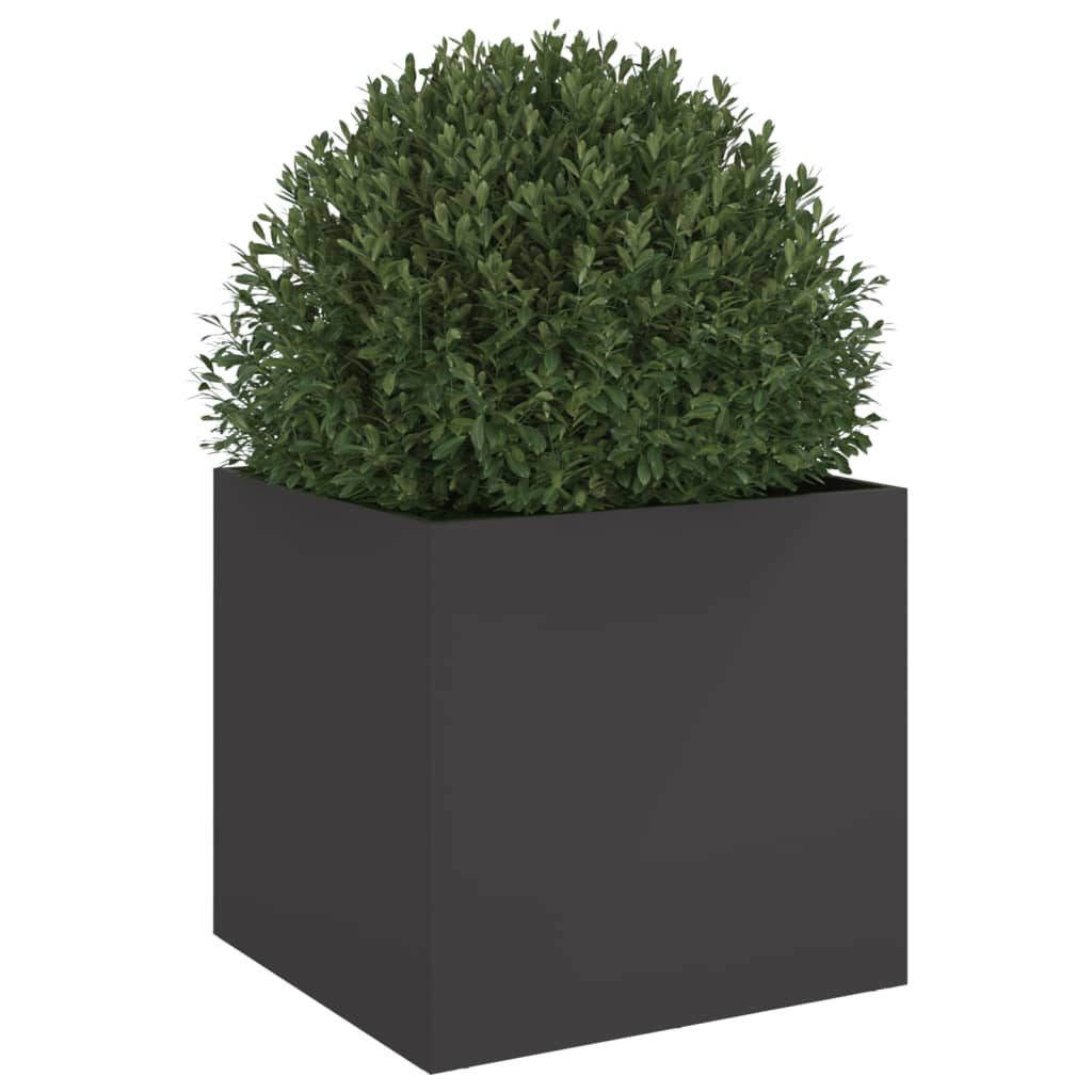 vidaXL Jardinieră, negru, 42x40x39 cm, oțel vidaXL Jardinieră, negru, 42x40x39 cm, oțel