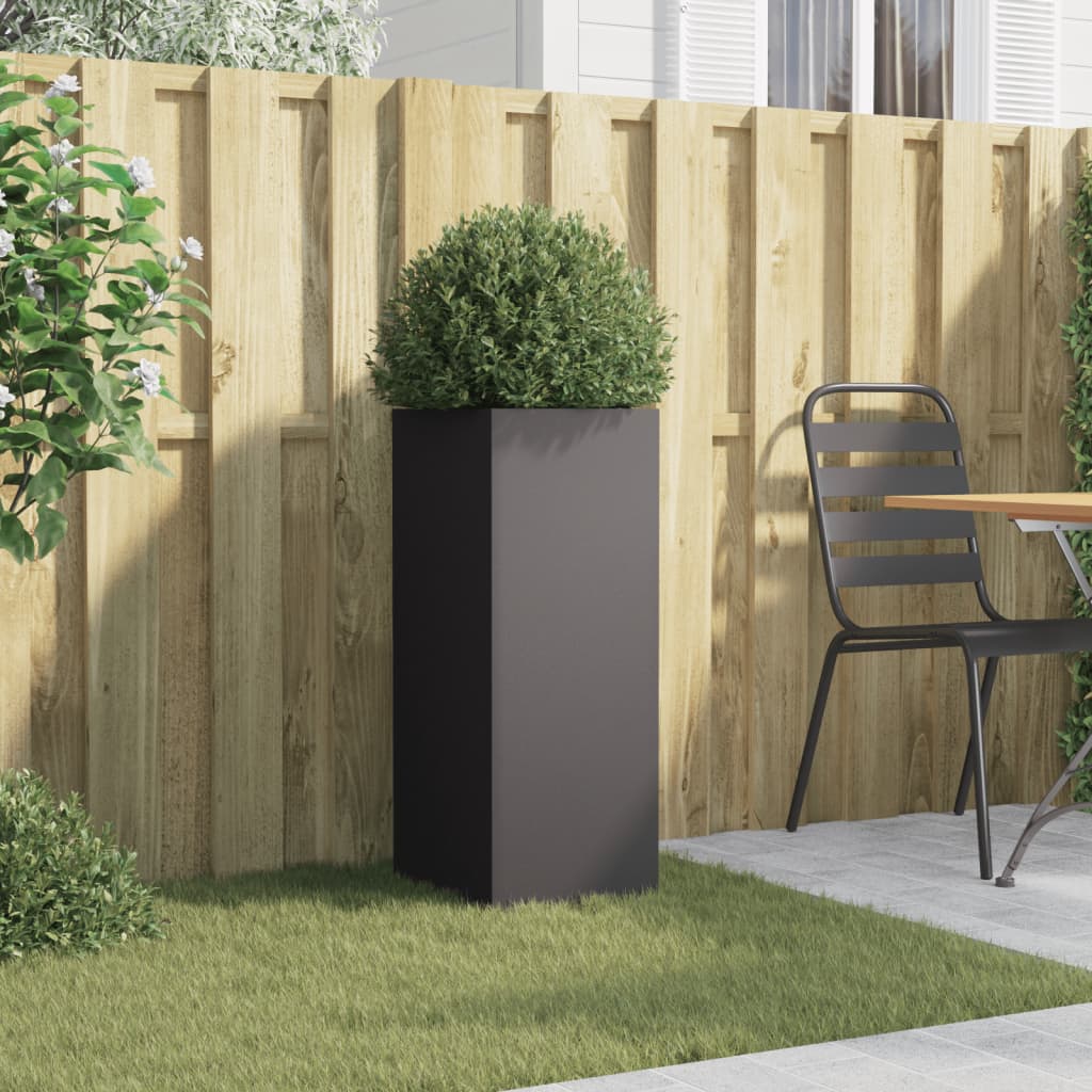 vidaXL Jardinieră, negru, 32x29x75 cm, oțel vidaXL Jardinieră, negru, 32x29x75 cm, oțel