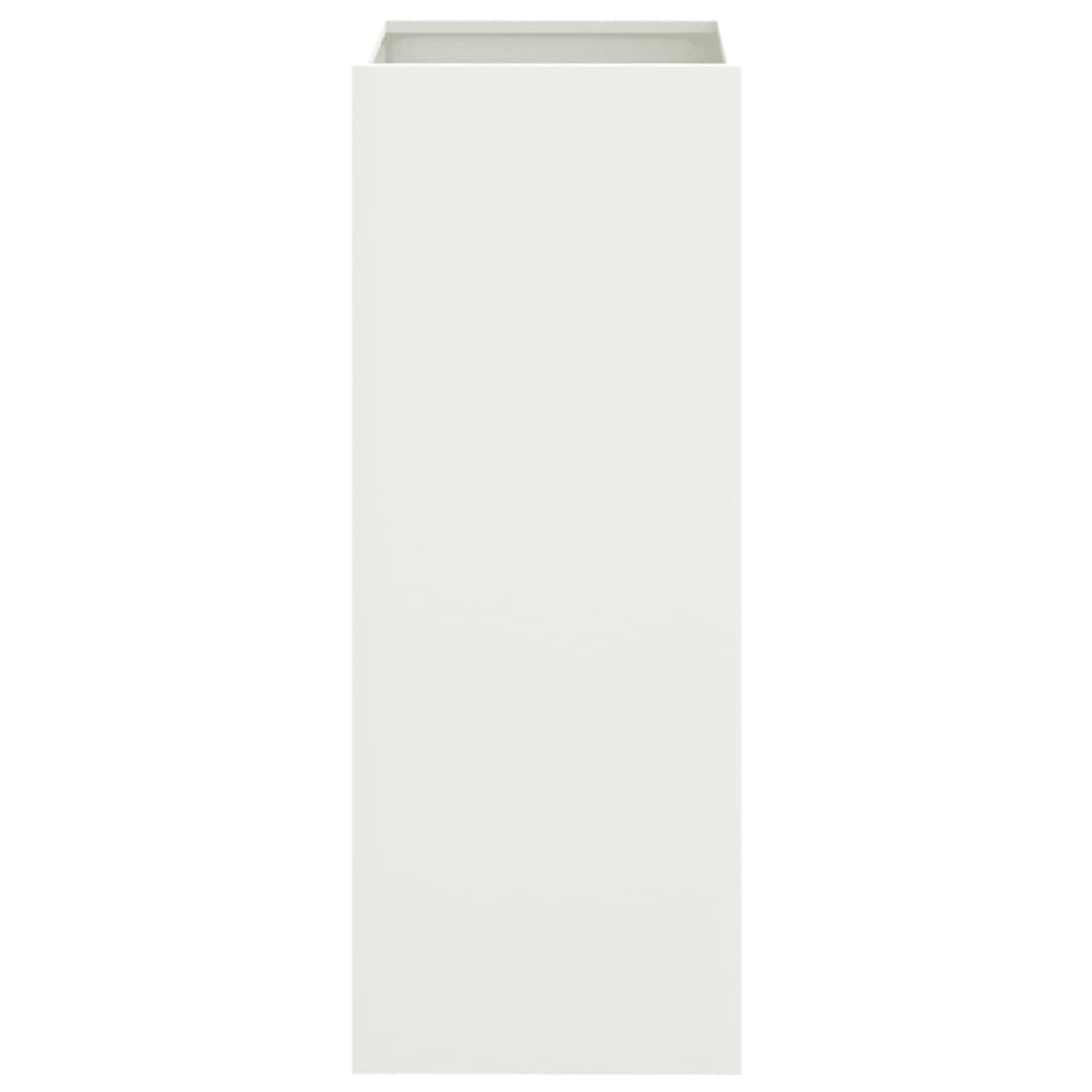 vidaXL Jardinieră, alb, 32x29x75 cm, oțel vidaXL Jardinieră, alb, 32x29x75 cm, oțel