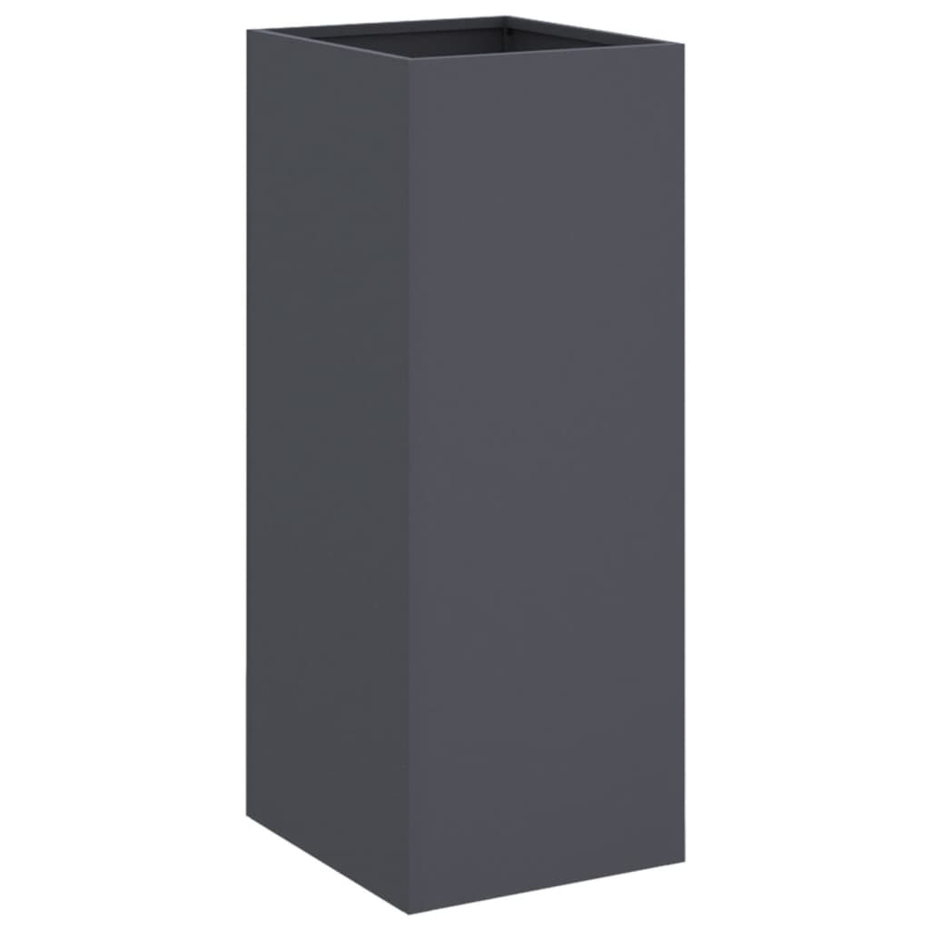 vidaXL Jardinieră, antracit, 32x29x75 cm, oțel vidaXL Jardinieră, antracit, 32x29x75 cm, oțel