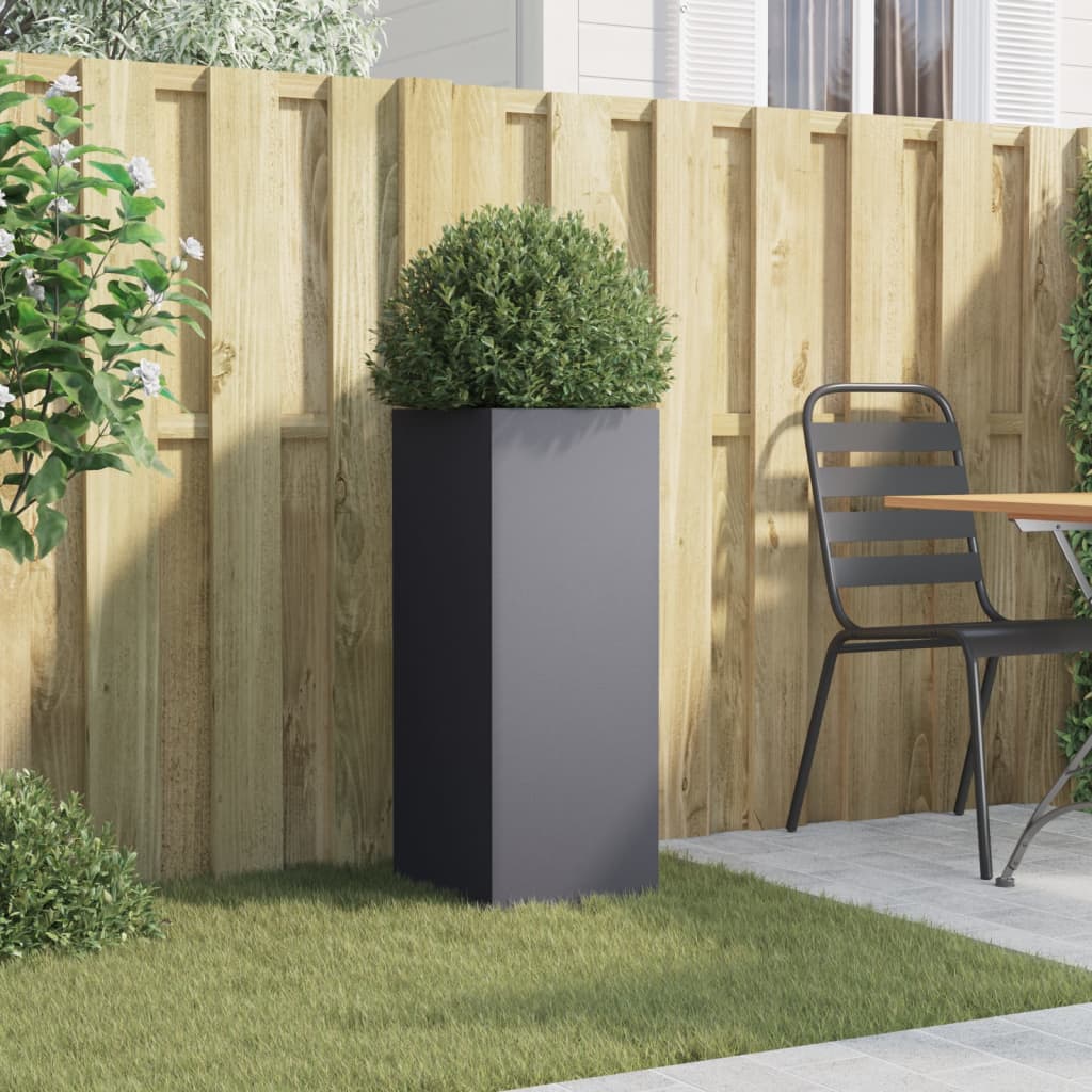 vidaXL Jardinieră, antracit, 32x29x75 cm, oțel vidaXL Jardinieră, antracit, 32x29x75 cm, oțel