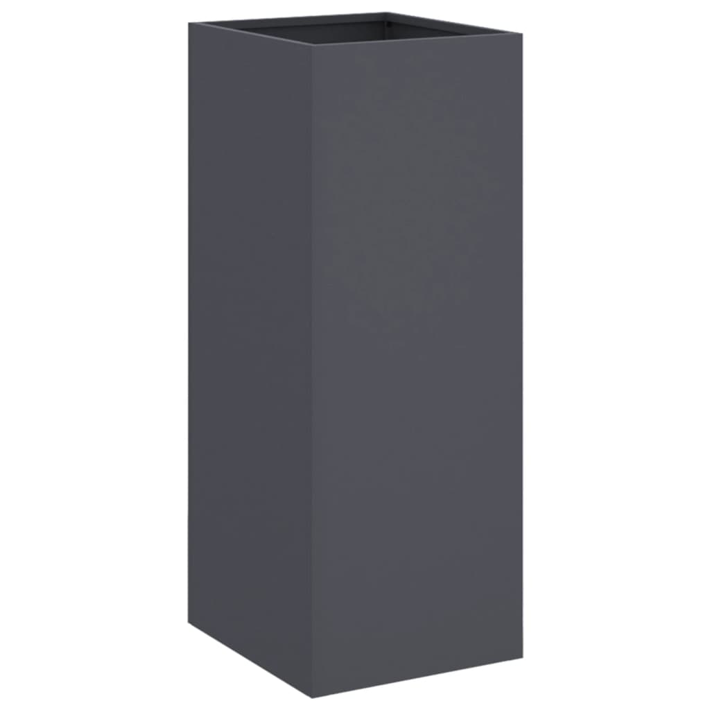 vidaXL Jardinieră, antracit, 32x29x75 cm, oțel vidaXL Jardinieră, antracit, 32x29x75 cm, oțel