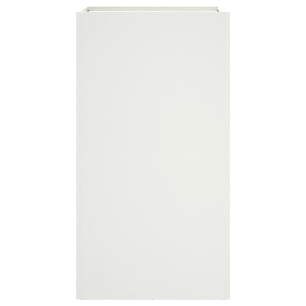vidaXL Jardinieră, alb, 42x38x75 cm, oțel vidaXL Jardinieră, alb, 42x38x75 cm, oțel