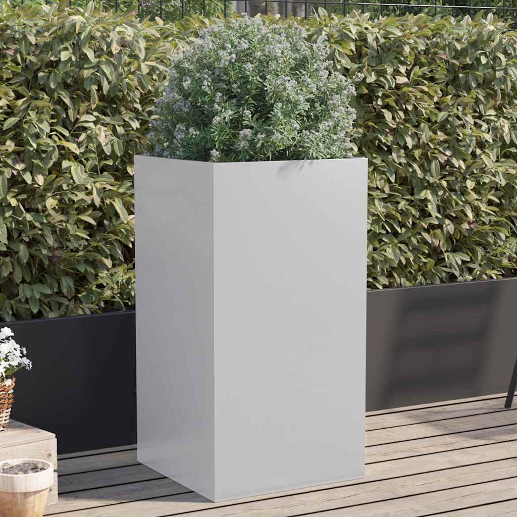 vidaXL Jardinieră, argintiu, 42x38x75 cm, oțel galvanizat vidaXL Jardinieră, argintiu, 42x38x75 cm, oțel galvanizat