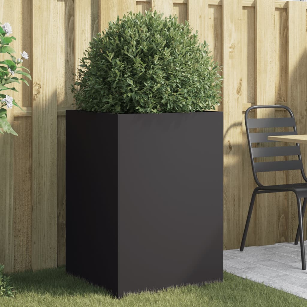 vidaXL Jardinieră, negru, 52x48x75 cm, oțel vidaXL Jardinieră, negru, 52x48x75 cm, oțel