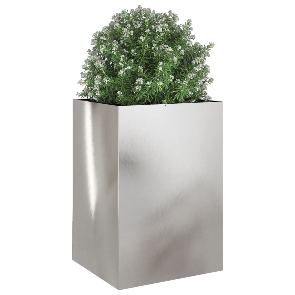 vidaXL Jardinieră, argintiu, 52x48x75 cm, oțel inoxidabil vidaXL Jardinieră, argintiu, 52x48x75 cm, oțel inoxidabil