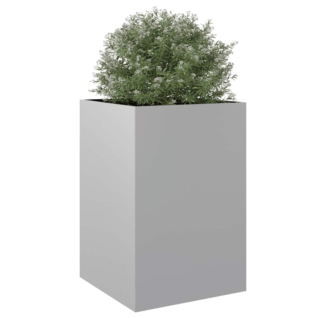 vidaXL Jardinieră, argintiu, 52x48x75 cm, oțel galvanizat vidaXL Jardinieră, argintiu, 52x48x75 cm, oțel galvanizat