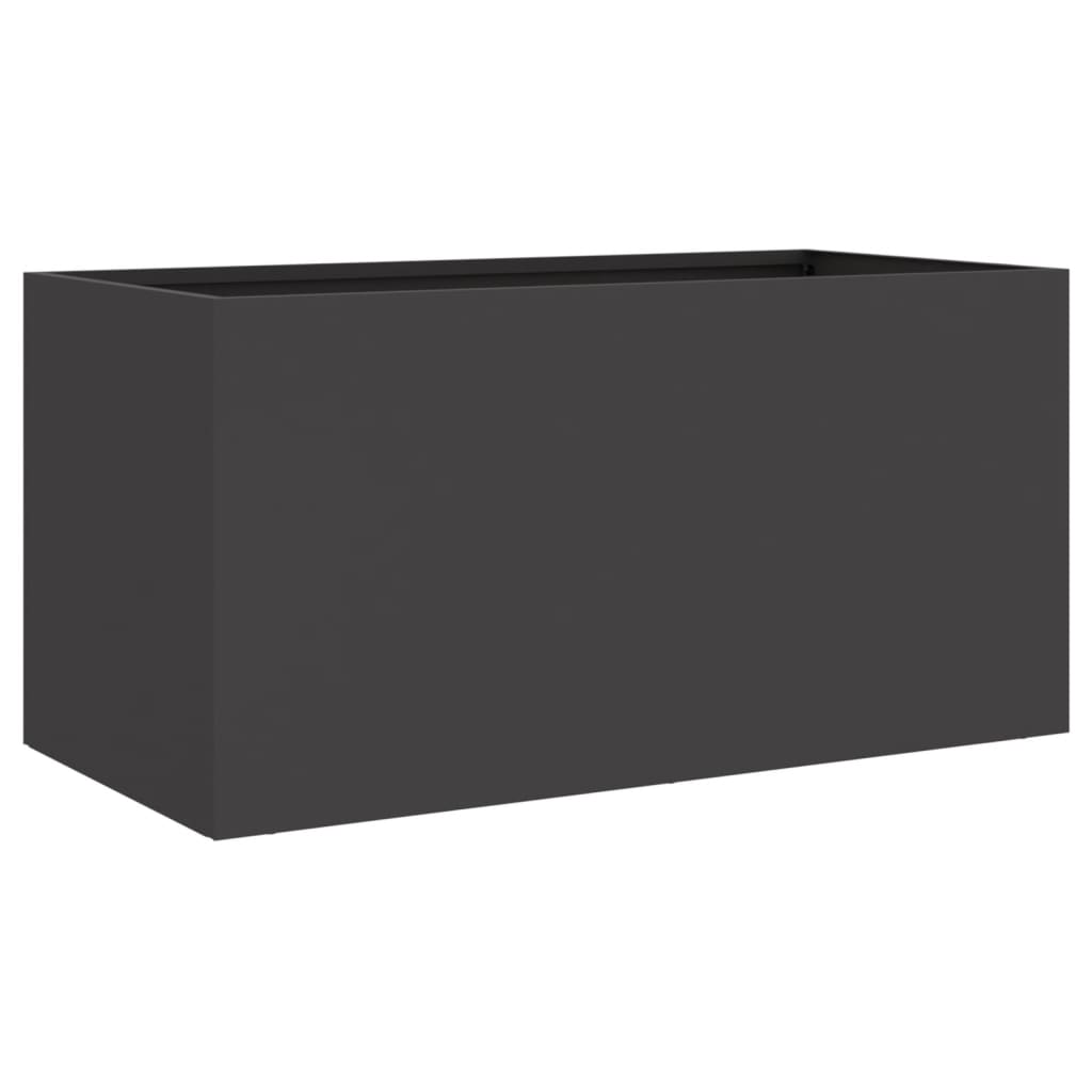 vidaXL Jardinieră, negru, 62x30x29 cm, oțel vidaXL Jardinieră, negru, 62x30x29 cm, oțel