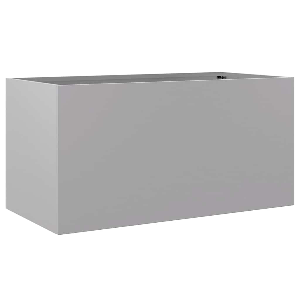 vidaXL Jardinieră, argintiu, 62x30x29 cm, oțel galvanizat vidaXL Jardinieră, argintiu, 62x30x29 cm, oțel galvanizat