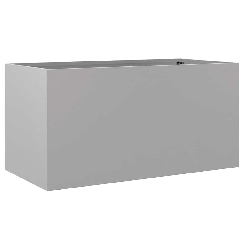 vidaXL Jardinieră, argintiu, 62x30x29 cm, oțel galvanizat vidaXL Jardinieră, argintiu, 62x30x29 cm, oțel galvanizat