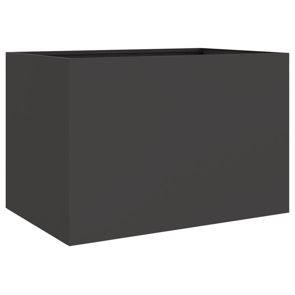vidaXL Jardinieră, negru, 62x40x39 cm, oțel vidaXL Jardinieră, negru, 62x40x39 cm, oțel