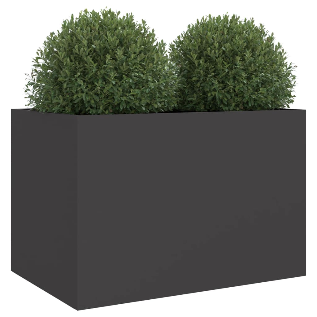 vidaXL Jardinieră, negru, 62x40x39 cm, oțel vidaXL Jardinieră, negru, 62x40x39 cm, oțel