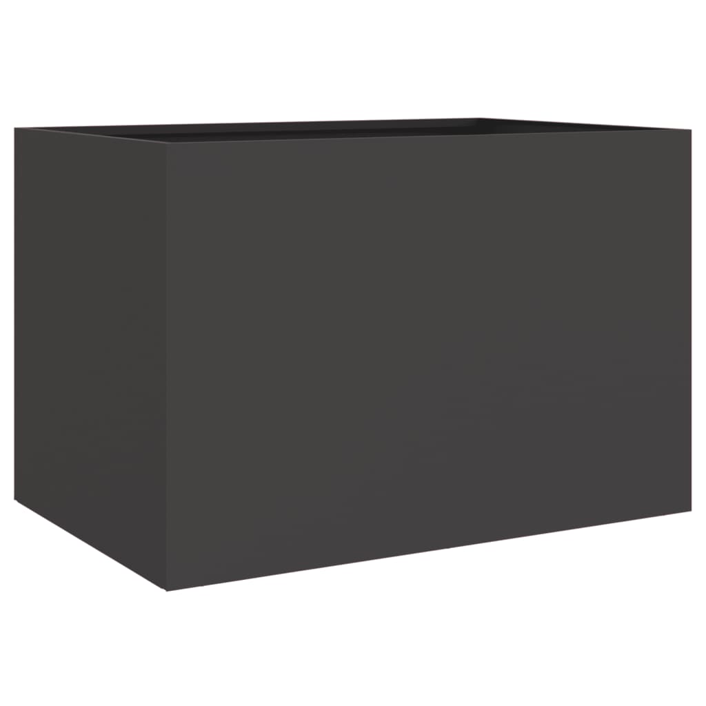 vidaXL Jardinieră, negru, 62x40x39 cm, oțel vidaXL Jardinieră, negru, 62x40x39 cm, oțel