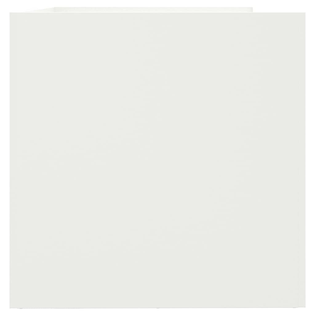vidaXL Jardinieră, alb, 62x40x39 cm, oțel vidaXL Jardinieră, alb, 62x40x39 cm, oțel