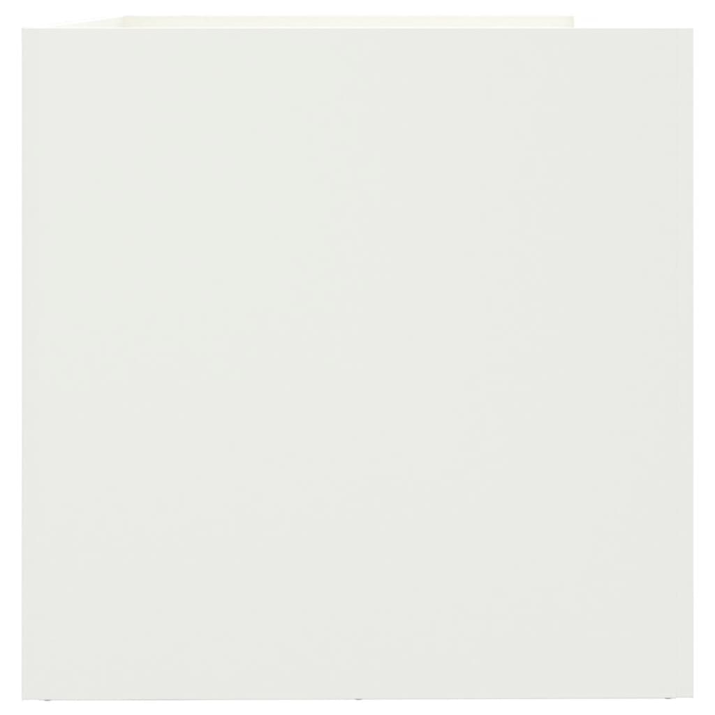 vidaXL Jardinieră, alb, 62x47x46 cm, oțel vidaXL Jardinieră, alb, 62x47x46 cm, oțel