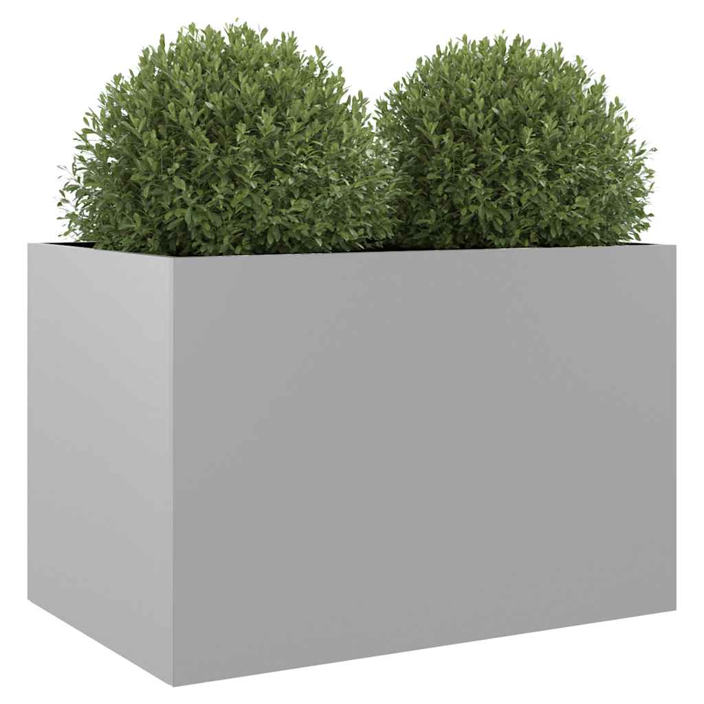 vidaXL Jardinieră, argintiu, 62x47x46 cm, oțel galvanizat vidaXL Jardinieră, argintiu, 62x47x46 cm, oțel galvanizat