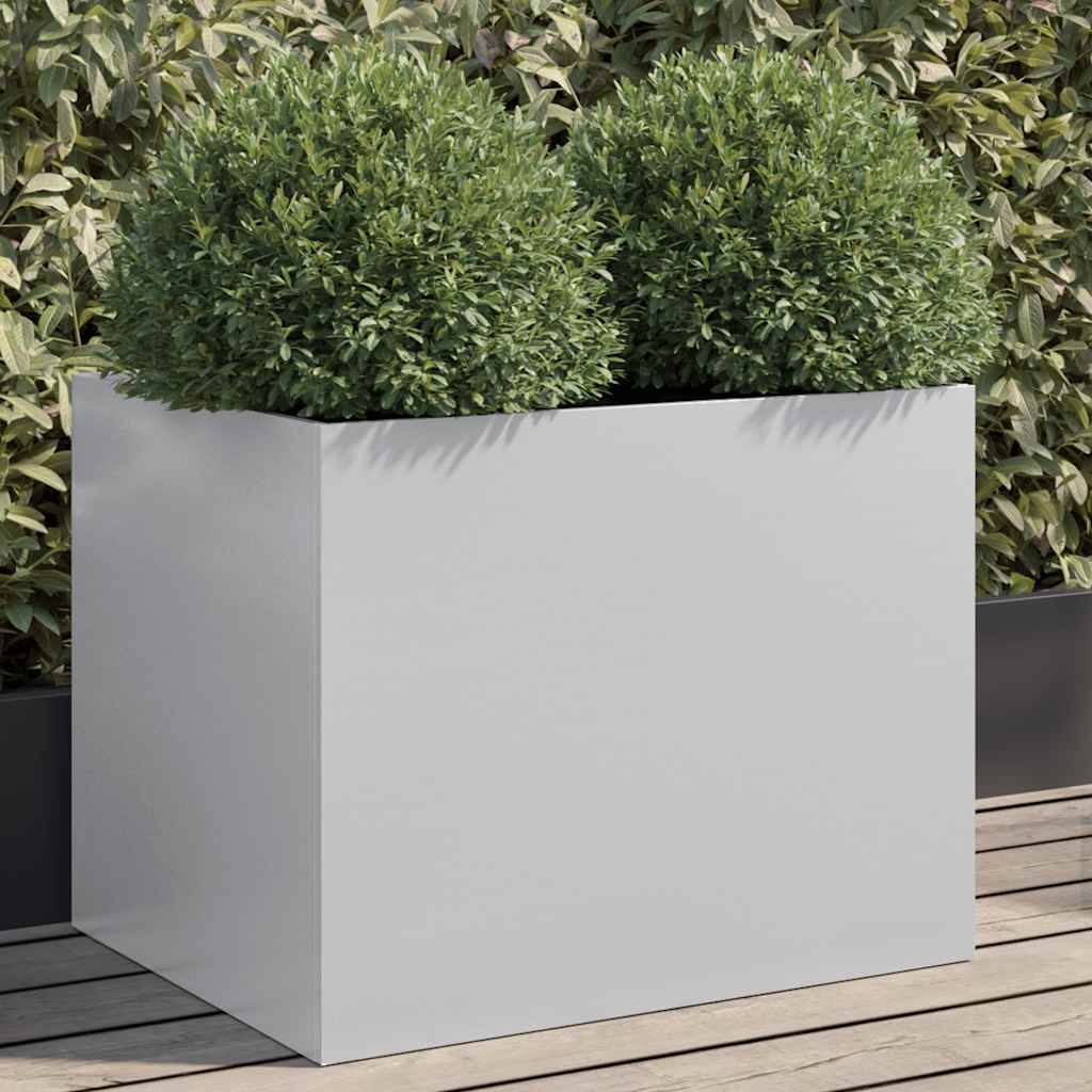 vidaXL Jardinieră, argintiu, 62x47x46 cm, oțel galvanizat vidaXL Jardinieră, argintiu, 62x47x46 cm, oțel galvanizat