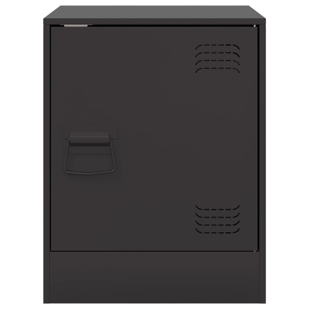 vidaXL Noptiere, 2 buc., negru, 34,5x39x44 cm, oțel vidaXL Noptiere, 2 buc., negru, 34,5x39x44 cm, oțel