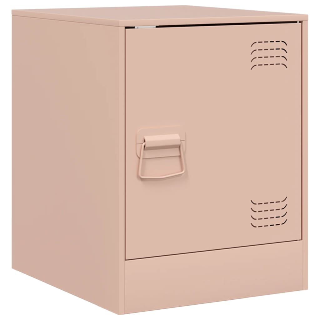 vidaXL Noptiere, 2 buc., roz, 34,5x39x44 cm, oțel vidaXL Noptiere, 2 buc., roz, 34,5x39x44 cm, oțel