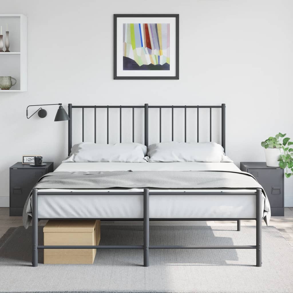 vidaXL Noptiere, 2 buc., antracit, 34,5x39x44 cm, oțel vidaXL Noptiere, 2 buc., antracit, 34,5x39x44 cm, oțel