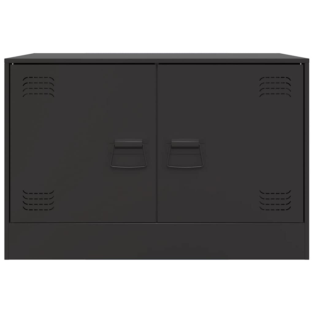 vidaXL Dulap TV, negru, 67x39x44 cm, oțel vidaXL Dulap TV, negru, 67x39x44 cm, oțel