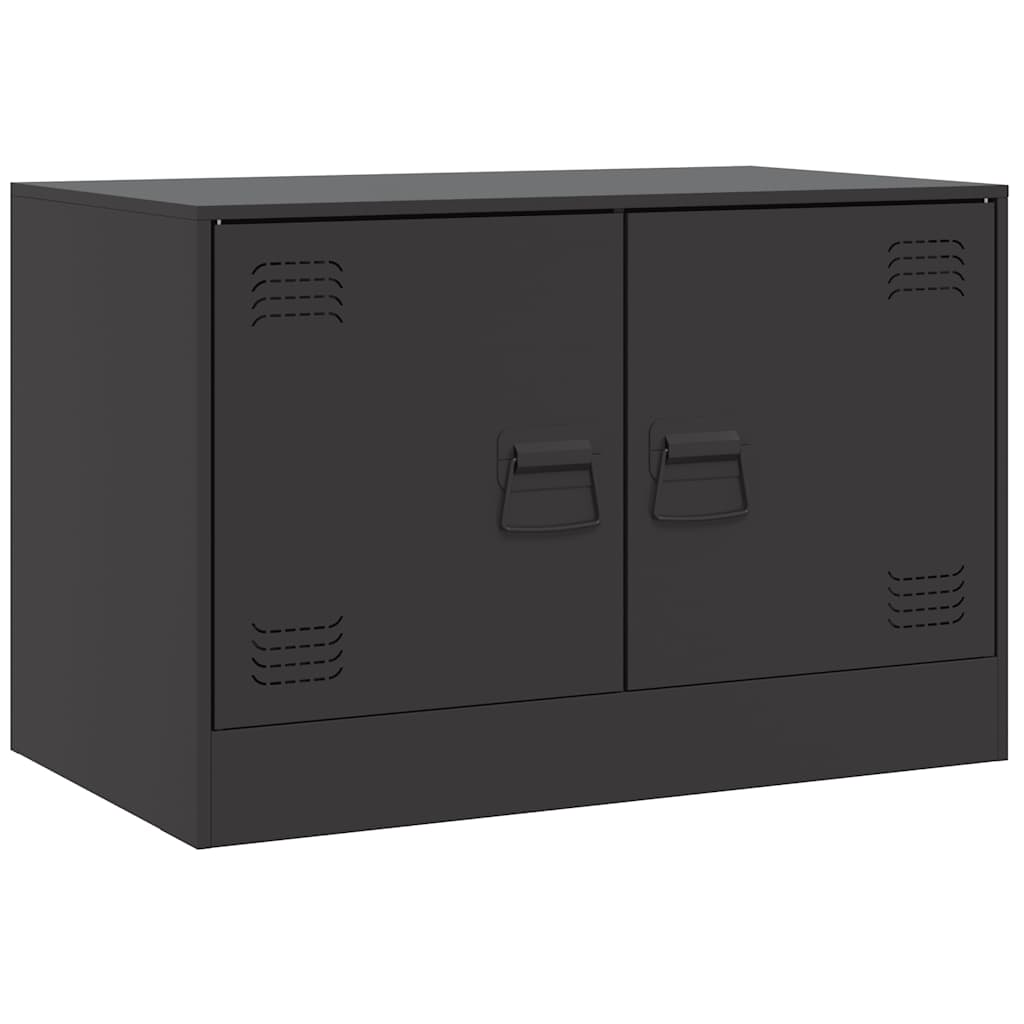 vidaXL Dulapuri TV, 2 buc., negru, 67x39x44 cm, oțel