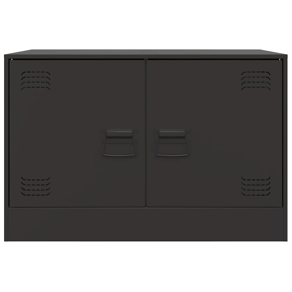 vidaXL Dulapuri TV, 2 buc., negru, 67x39x44 cm, oțel