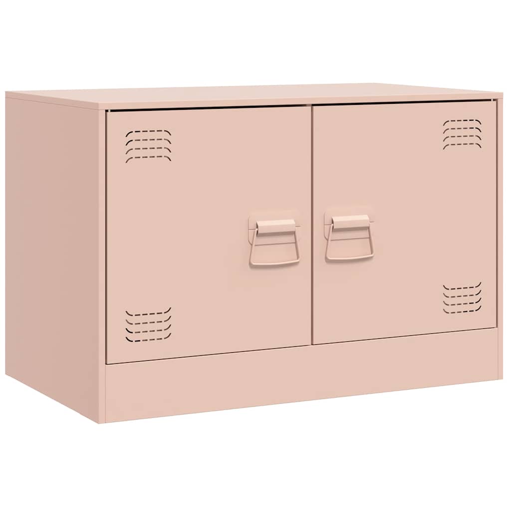 vidaXL Comodă TV, roz, 67x39x44 cm, oțel vidaXL Comodă TV, roz, 67x39x44 cm, oțel