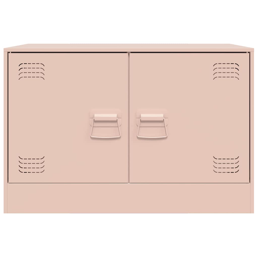 vidaXL Comodă TV, roz, 67x39x44 cm, oțel vidaXL Comodă TV, roz, 67x39x44 cm, oțel