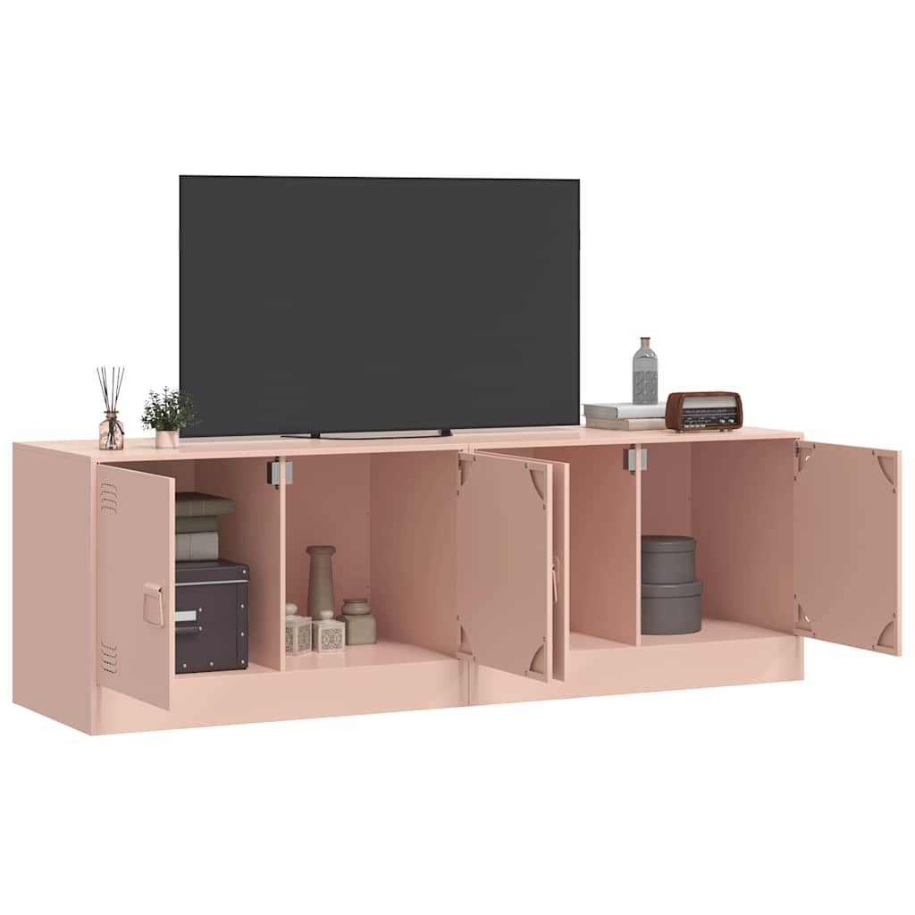 vidaXL Dulapuri TV 2 buc Roz 67x39x44 cm Otel