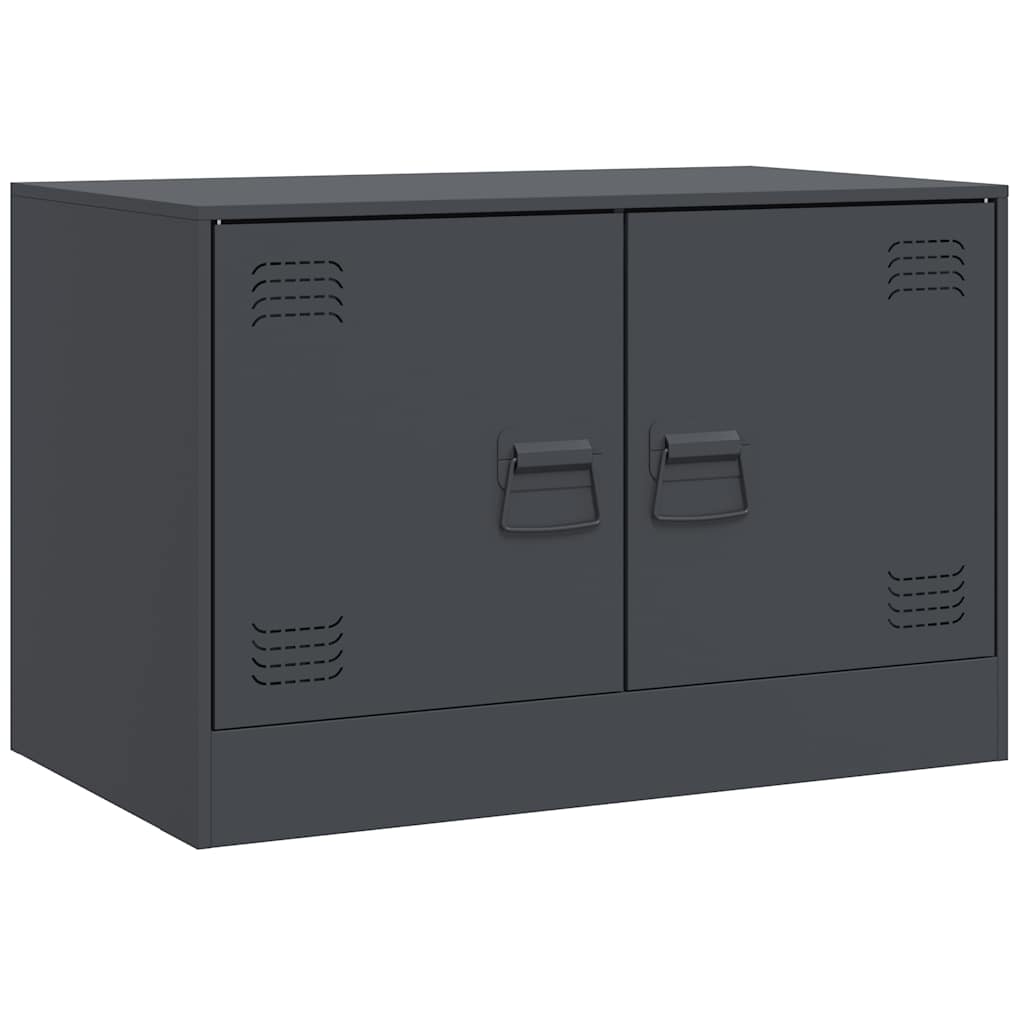 vidaXL Comodă TV, 2 buc., antracit, 67x39x44 cm, oțel