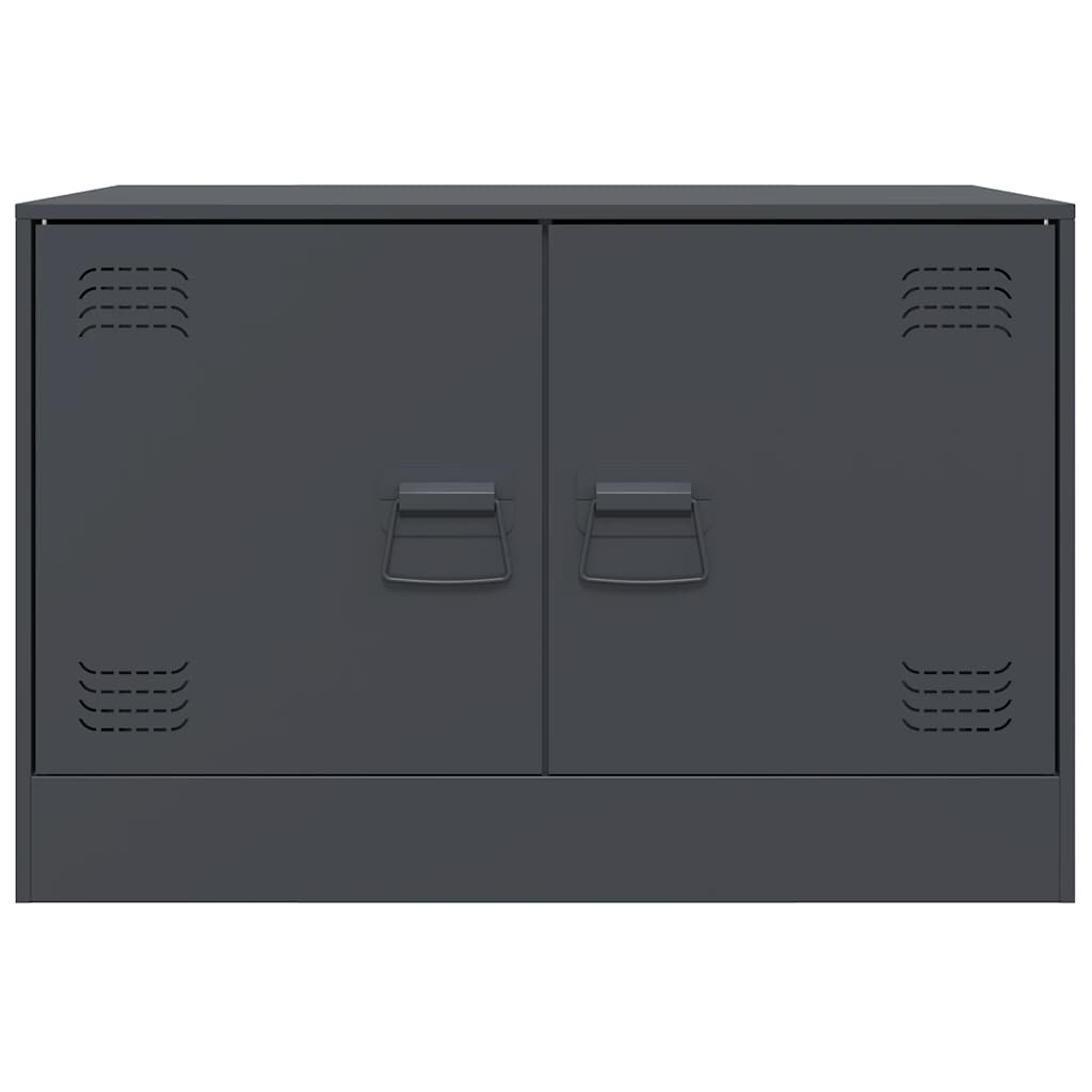 vidaXL Comodă TV, 2 buc., antracit, 67x39x44 cm, oțel
