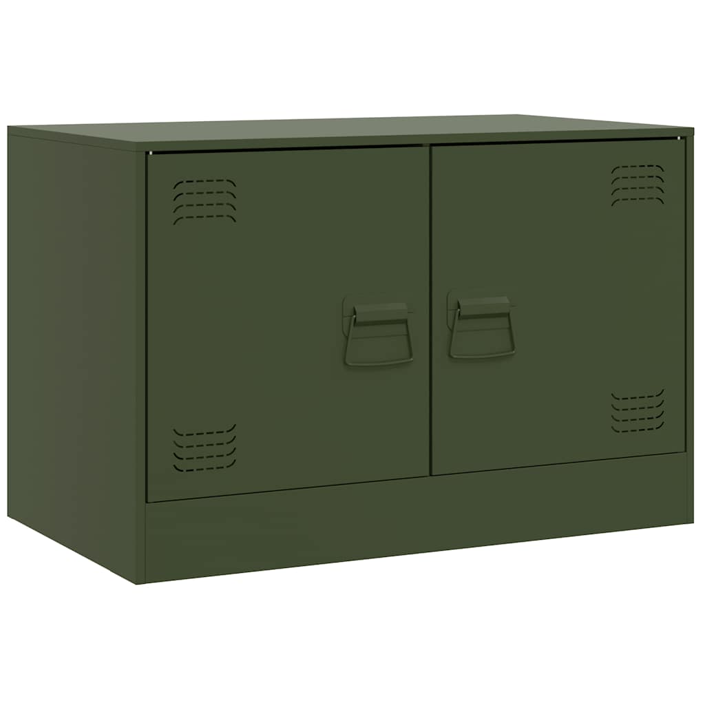 vidaXL Dulapuri TV 2 buc., verde măslină, 67x39x44 cm Otel
