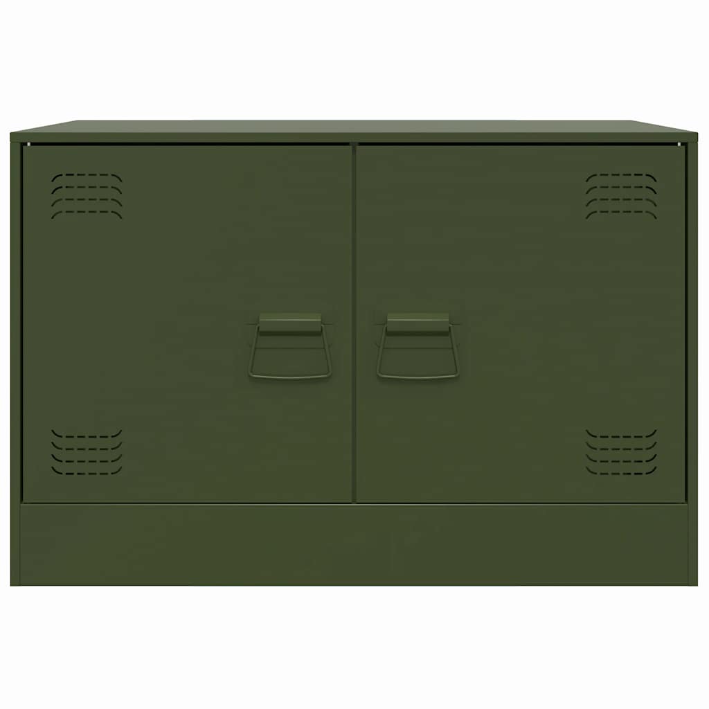 vidaXL Dulapuri TV 2 buc., verde măslină, 67x39x44 cm Otel