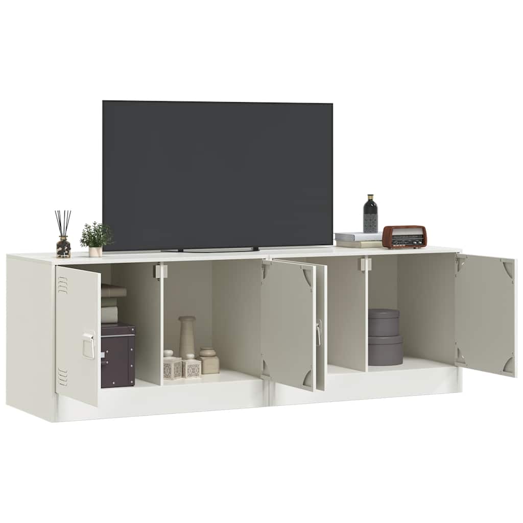 vidaXL Dulapuri TV 2 buc., alb, 67x39x44 cm Otel