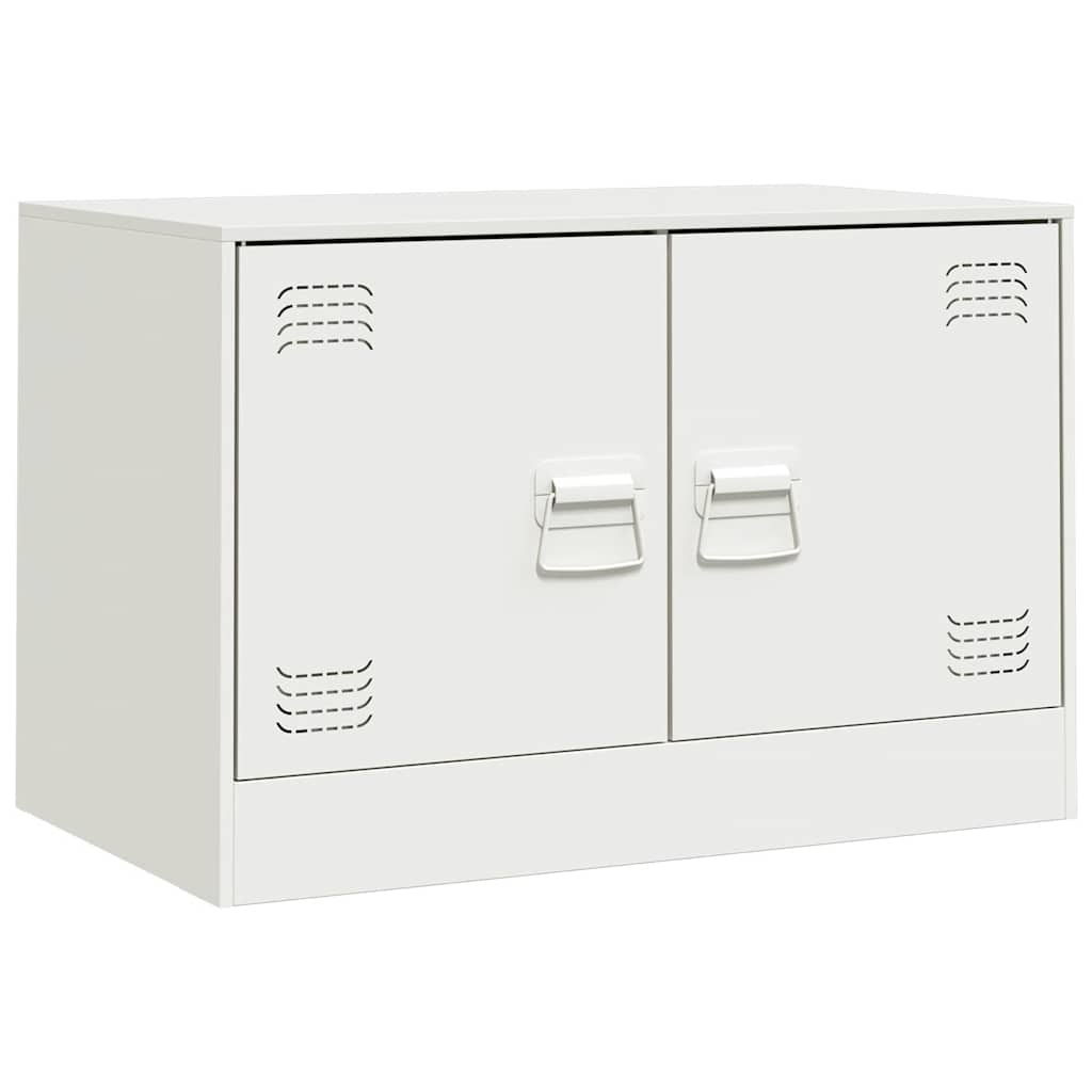 vidaXL Dulapuri TV 2 buc., alb, 67x39x44 cm Otel