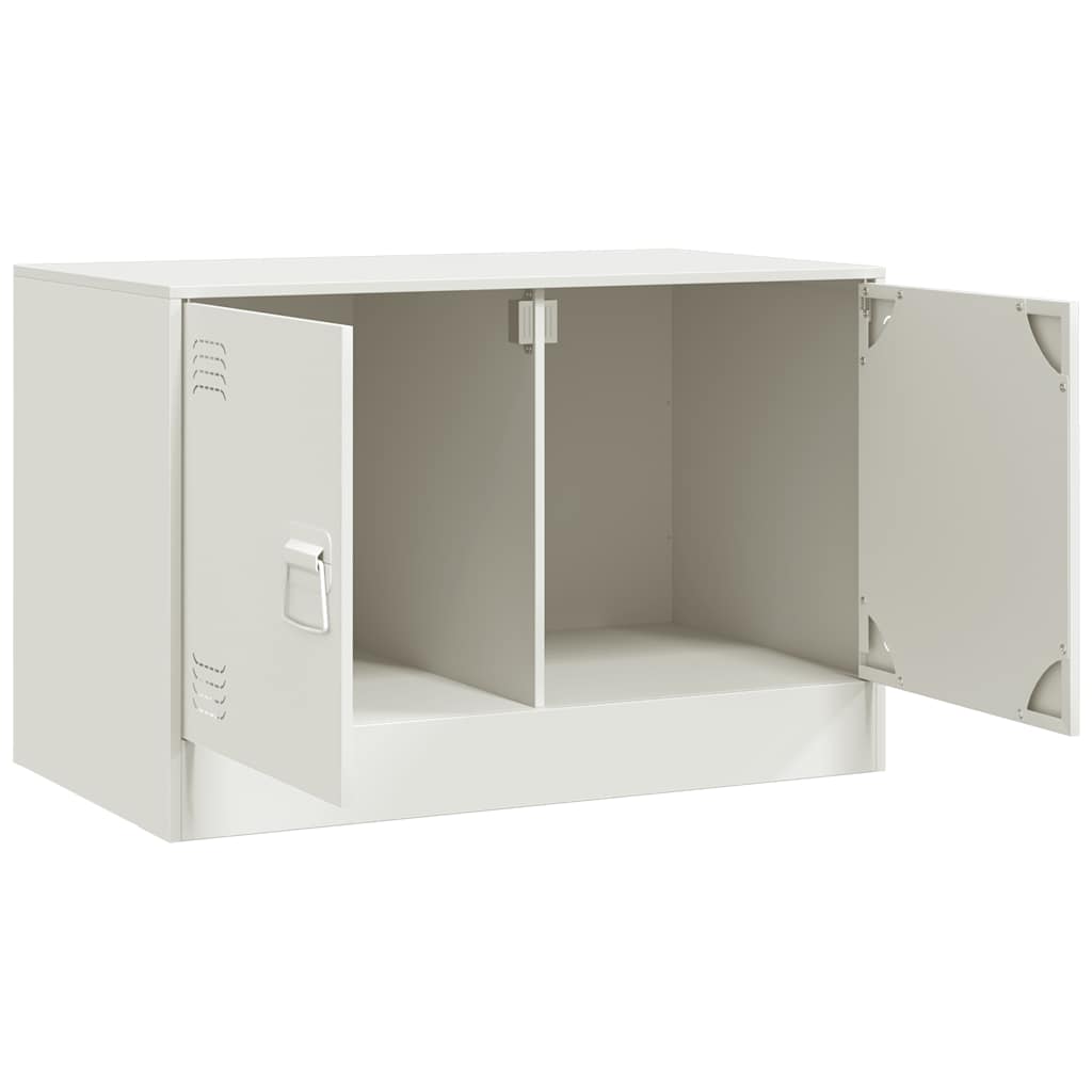 vidaXL Dulapuri TV 2 buc., alb, 67x39x44 cm Otel