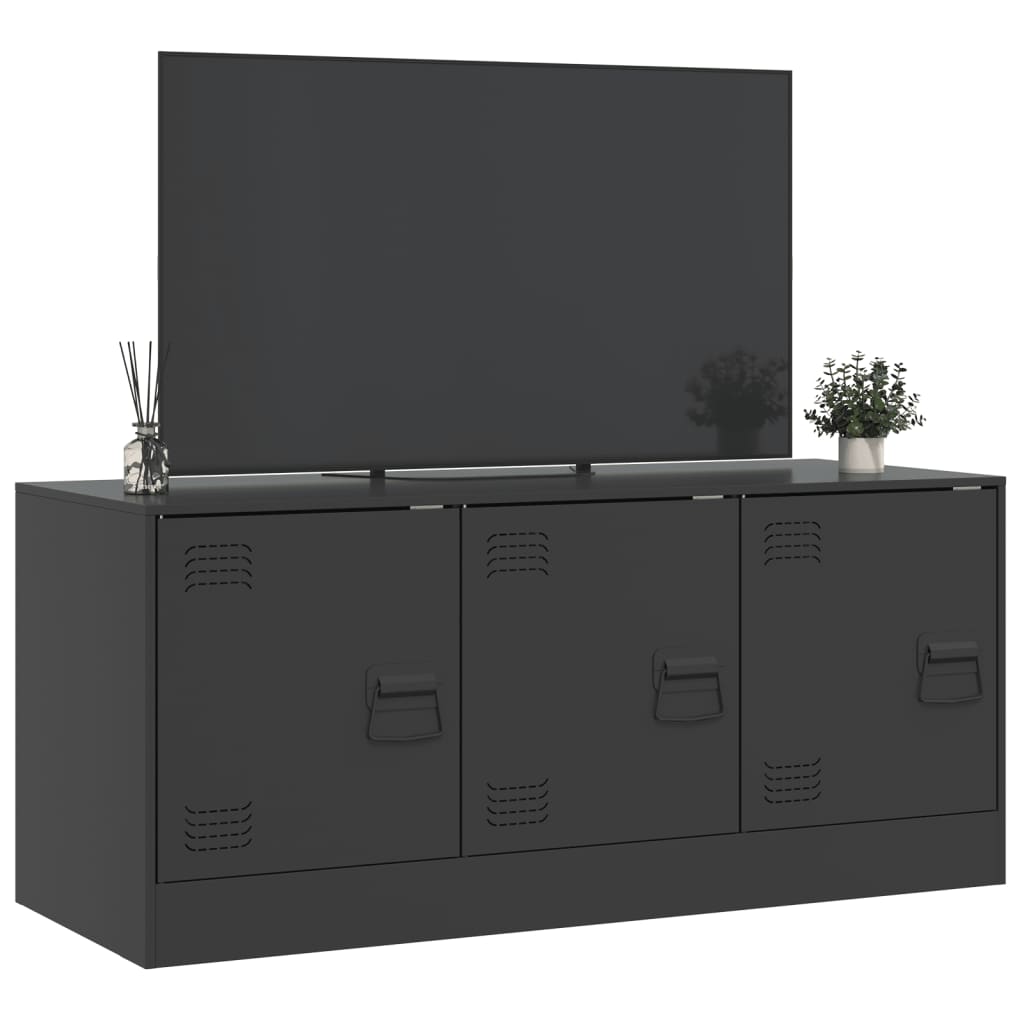 vidaXL Comodă TV, negru, 99x39x44 cm, oțel vidaXL Comodă TV, negru, 99x39x44 cm, oțel