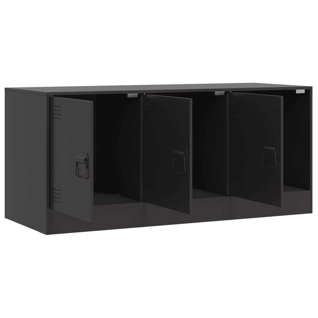 vidaXL Comodă TV, negru, 99x39x44 cm, oțel vidaXL Comodă TV, negru, 99x39x44 cm, oțel