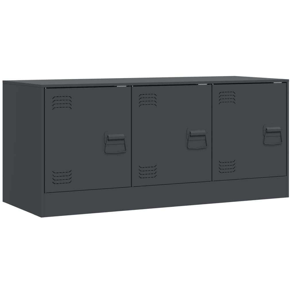 vidaXL Comodă TV, antracit, 99x39x44 cm, oțel vidaXL Comodă TV, antracit, 99x39x44 cm, oțel