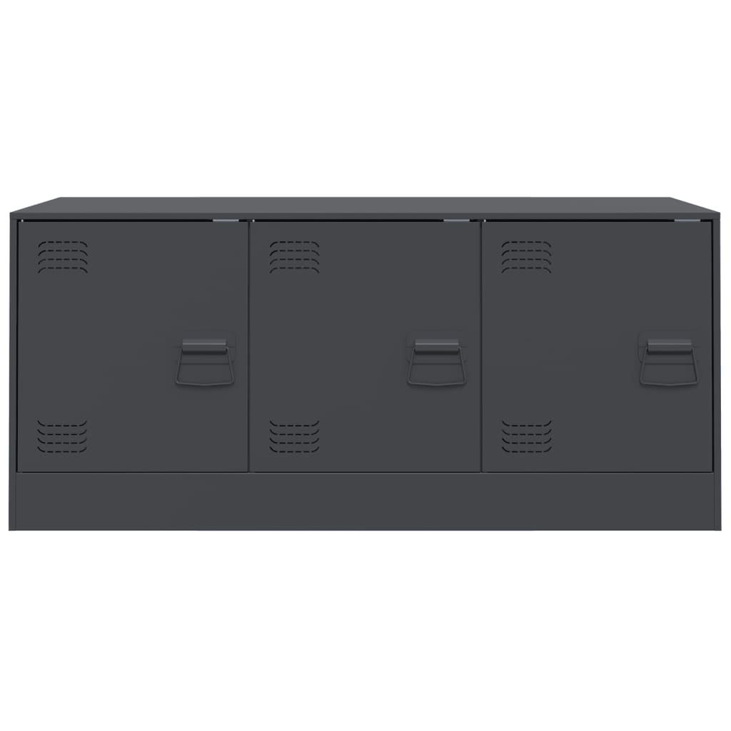 vidaXL Comodă TV, antracit, 99x39x44 cm, oțel vidaXL Comodă TV, antracit, 99x39x44 cm, oțel