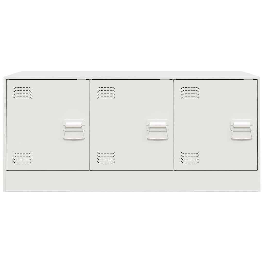 vidaXL Comodă TV, alb, 99x39x44 cm, oțel vidaXL Comodă TV, alb, 99x39x44 cm, oțel