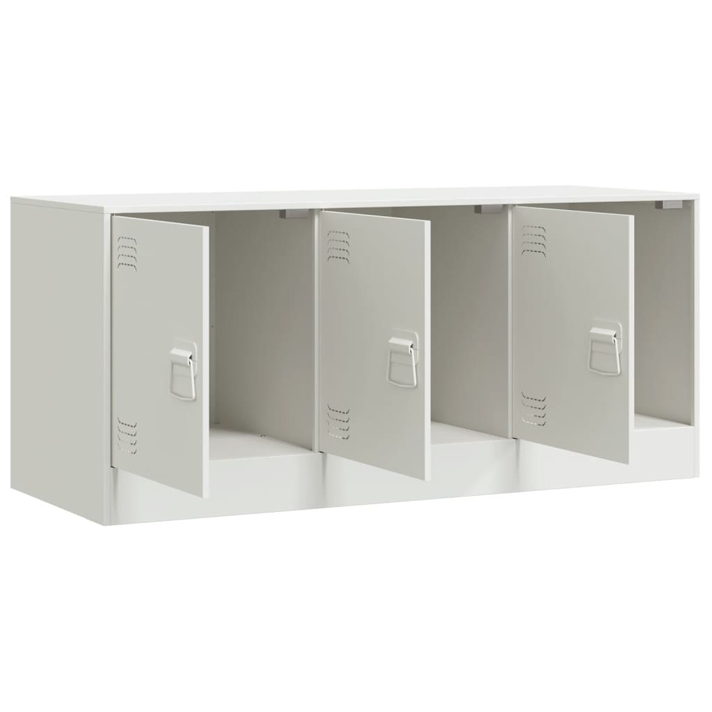 vidaXL Comodă TV, alb, 99x39x44 cm, oțel vidaXL Comodă TV, alb, 99x39x44 cm, oțel