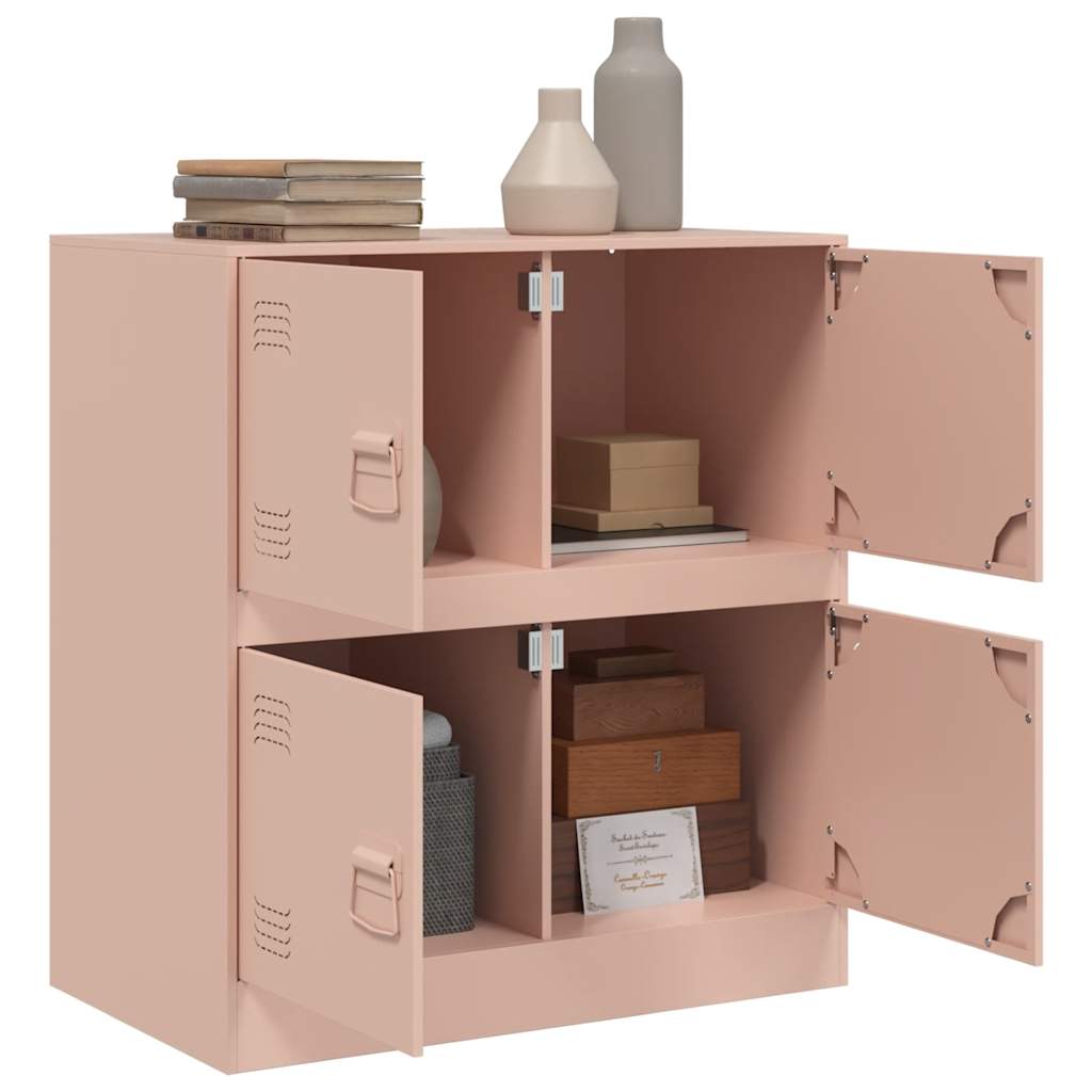 vidaXL Bufeta Roz 67x39x73 cm oțel vidaXL Bufeta Roz 67x39x73 cm oțel