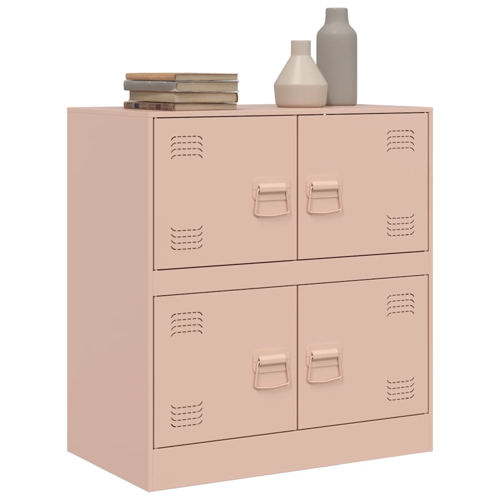 vidaXL Bufeta Roz 67x39x73 cm oțel vidaXL Bufeta Roz 67x39x73 cm oțel