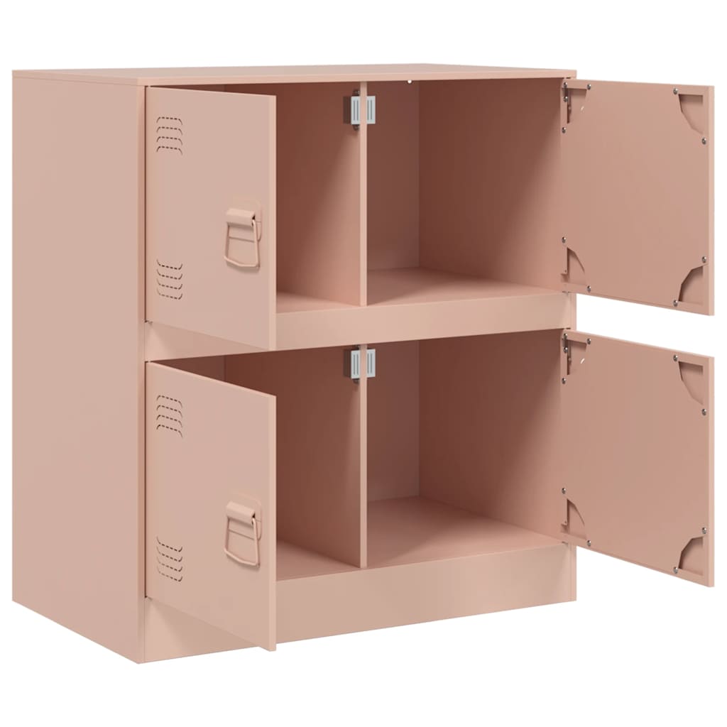 vidaXL Bufeta Roz 67x39x73 cm oțel vidaXL Bufeta Roz 67x39x73 cm oțel