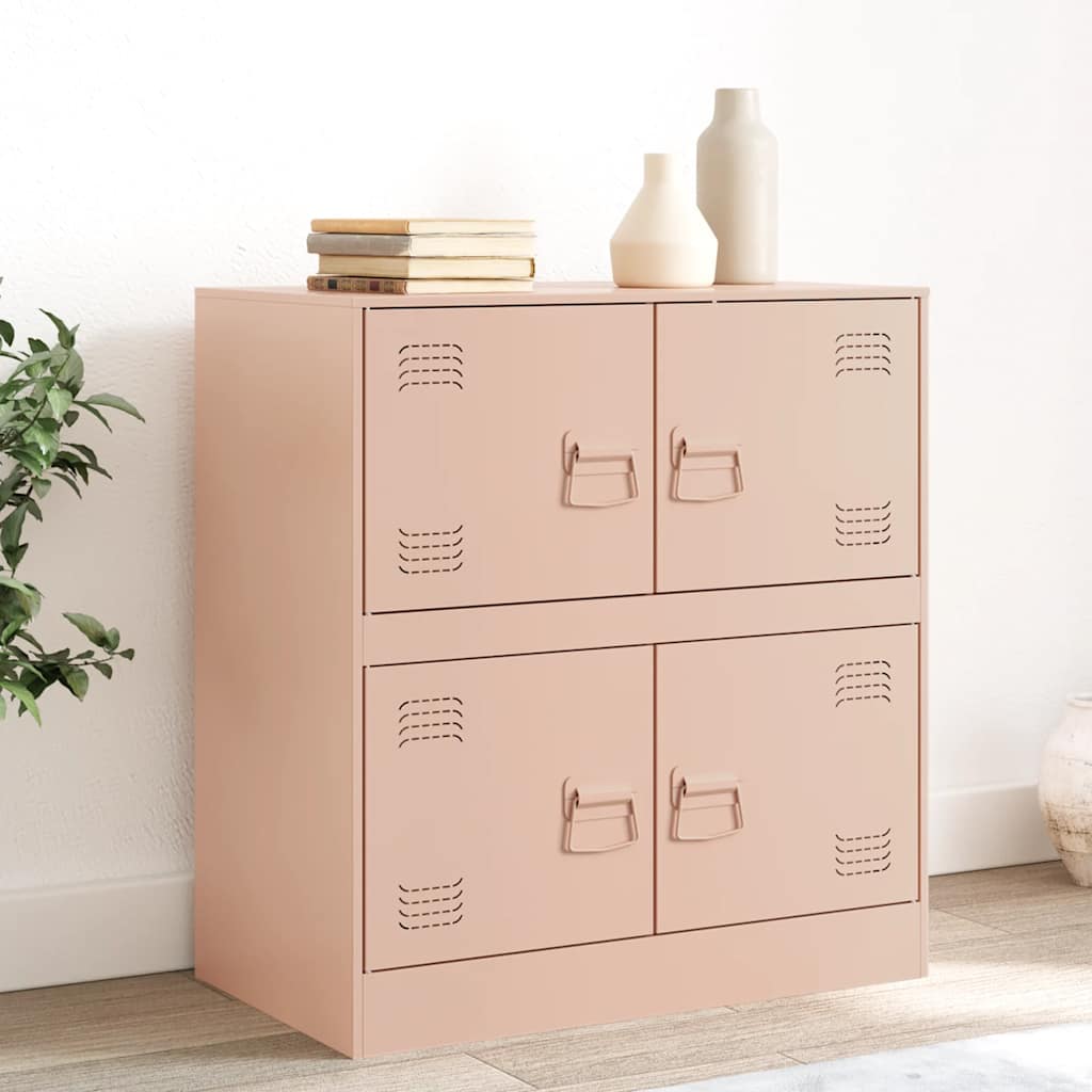 vidaXL Bufeta Roz 67x39x73 cm oțel vidaXL Bufeta Roz 67x39x73 cm oțel