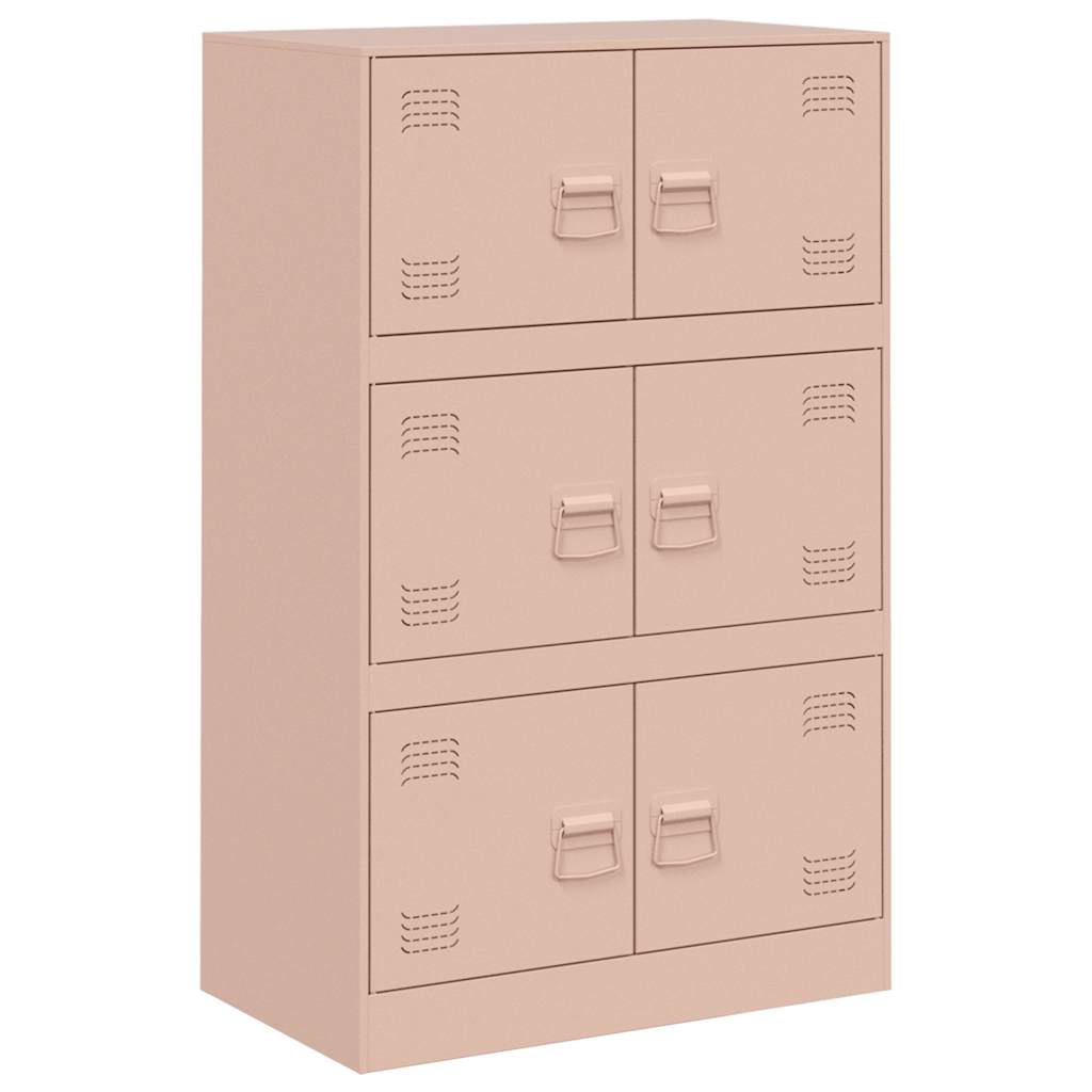vidaXL Bufeta Roz 67x39x107 cm oțel vidaXL Bufeta Roz 67x39x107 cm oțel